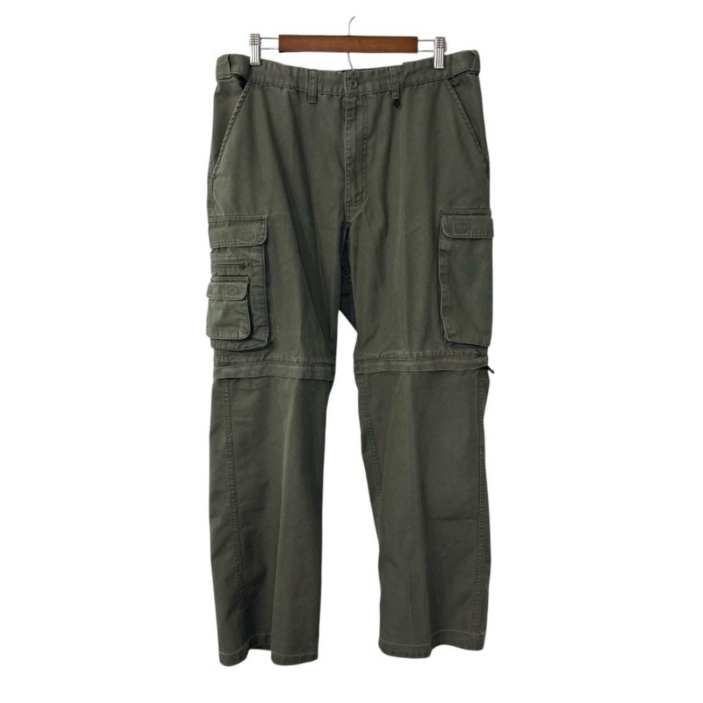 Boy Scouts of America convertible cargo pants men's 34 relaxed fit green zip off